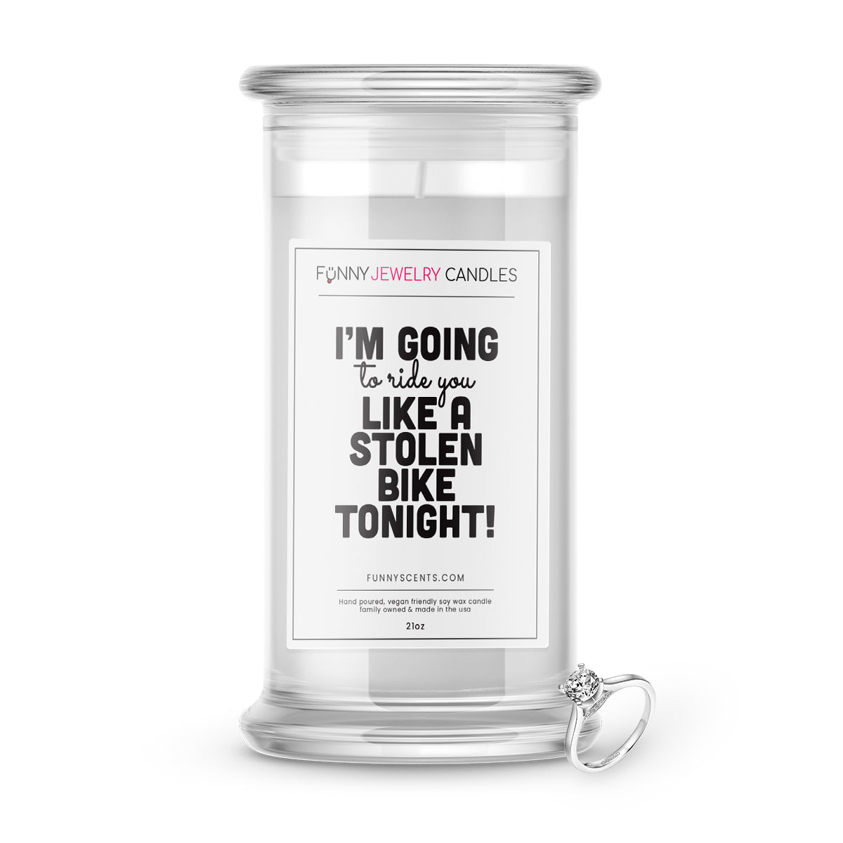 I'm Going to ride You Like a Stolen Bike Tonight! Jewelry Funny Candles