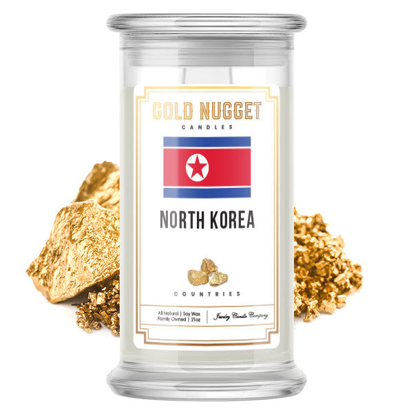 North Korea Countries Gold Nugget Candles