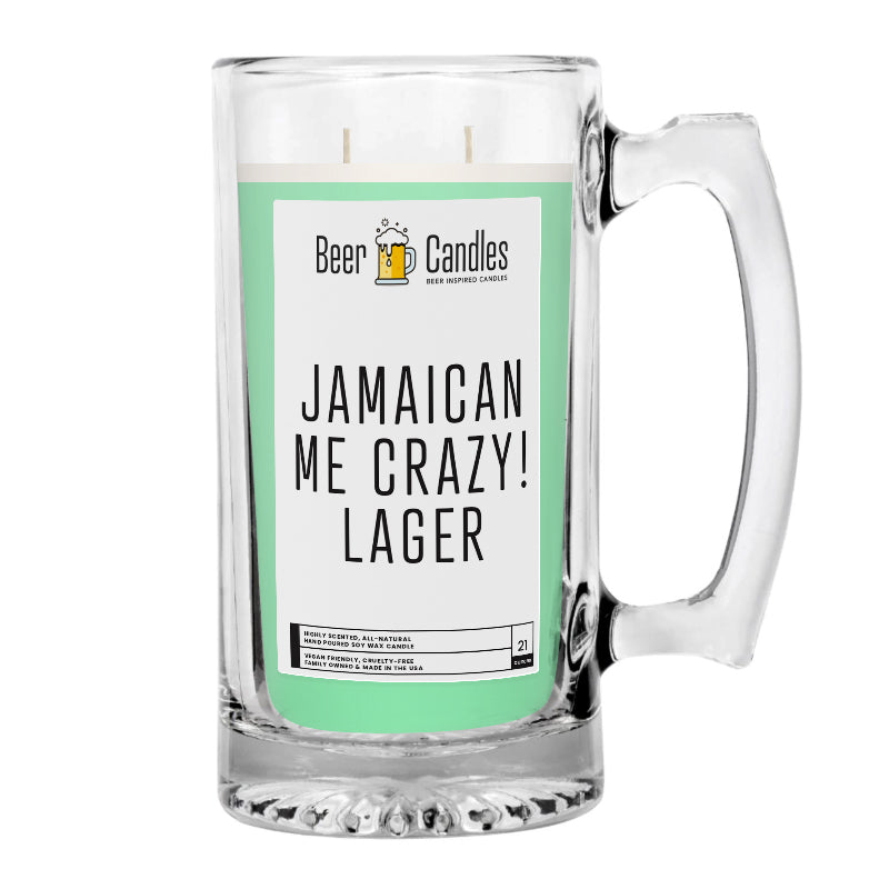 Jamaican Me Crezy! Lager Beer Candle