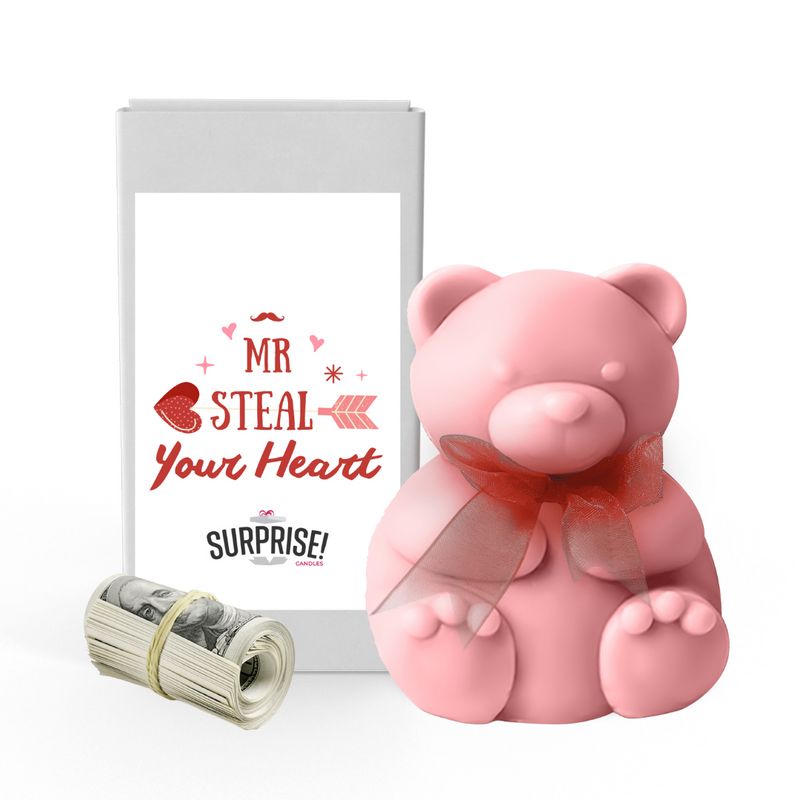 Mr. Steal Your Heart | Valentines Day Surprise Cash Money Bear Wax Melts