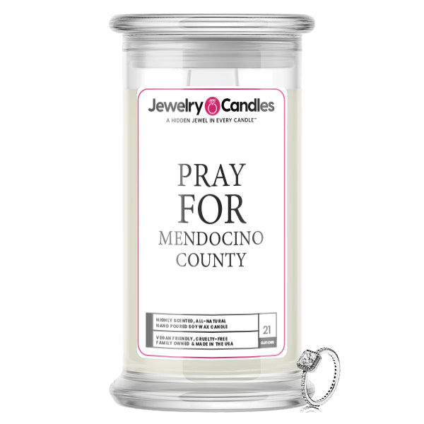 Pray For Mendocino County Jewelry Candle