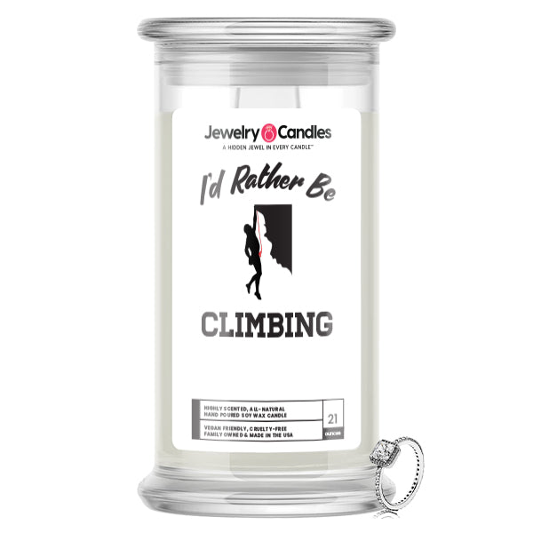 I'd rather be Climbing Jewelry Candles