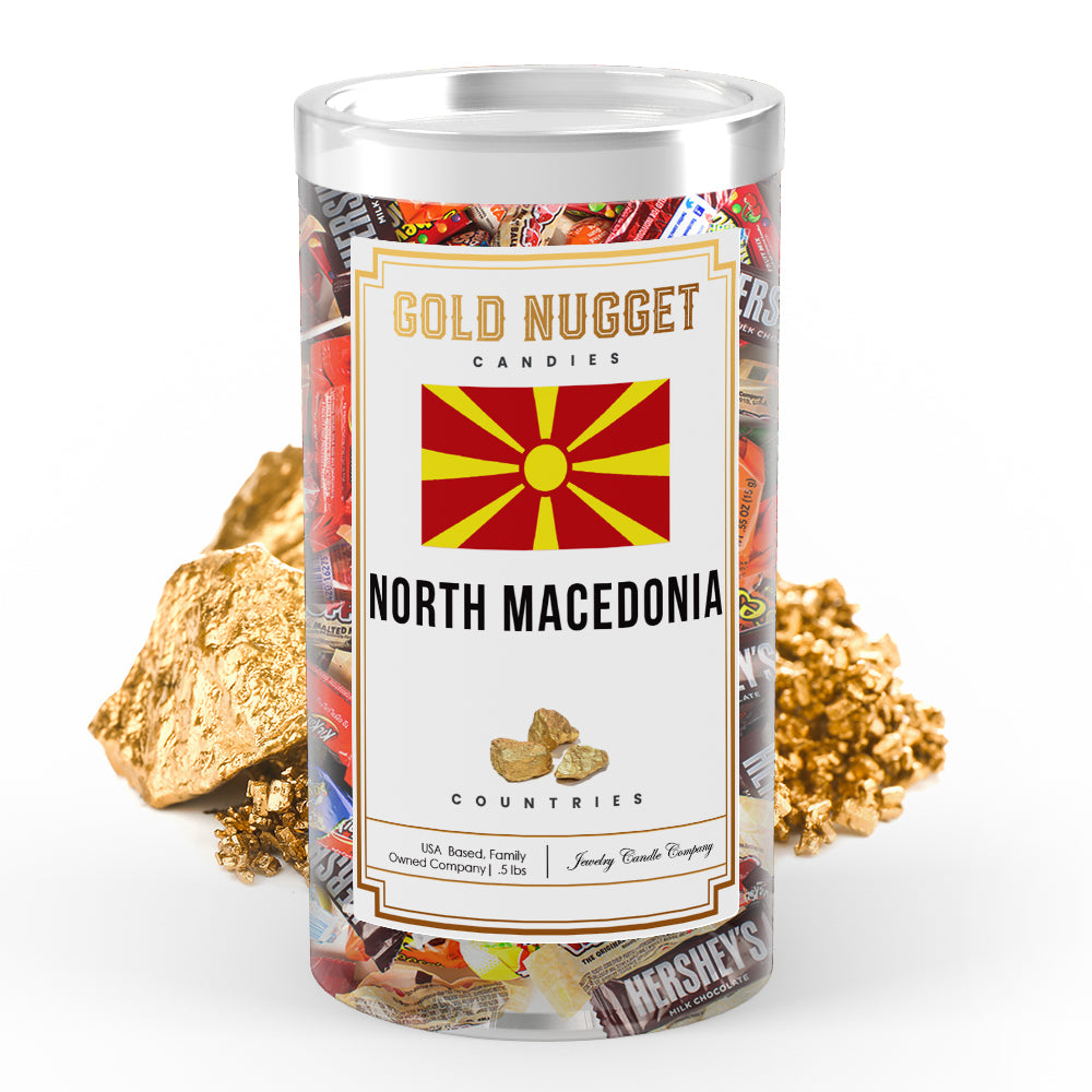 North Macedonia Countries Gold Nugget Candy