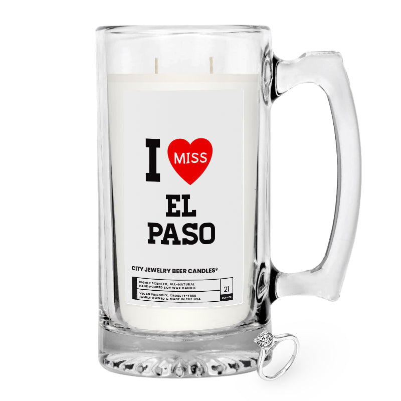 I miss EL Paso City Jewelry Beer Candles
