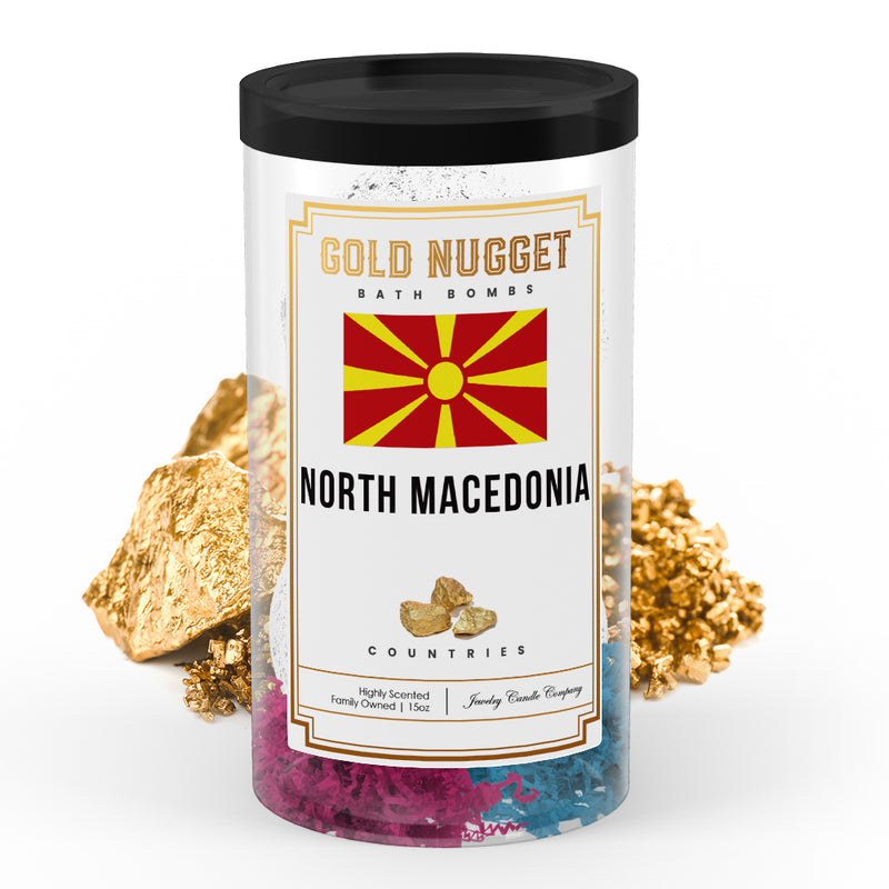 North Macedonia Countries Gold Nugget Bath Bombs