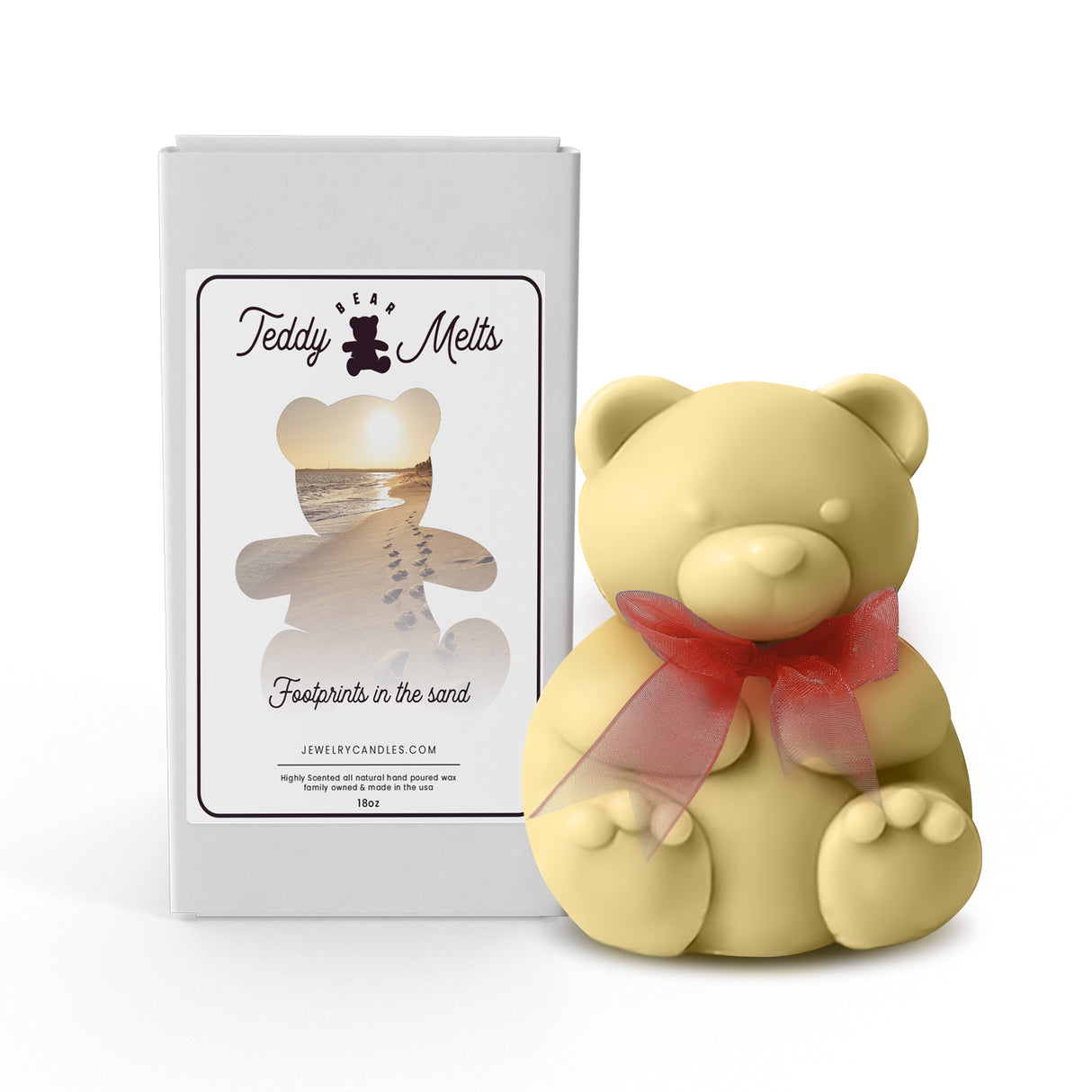 Footprints in the sand GIANT Teddy Bear Wax Melts