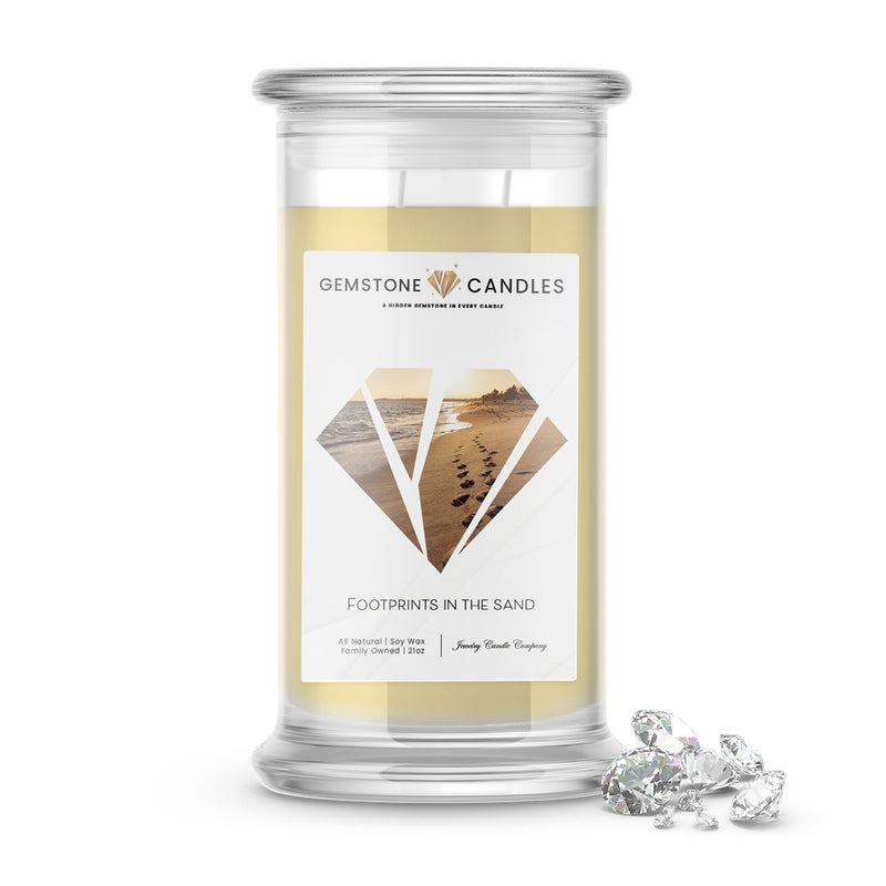 Footprints In The Sand | Gemstone Candles