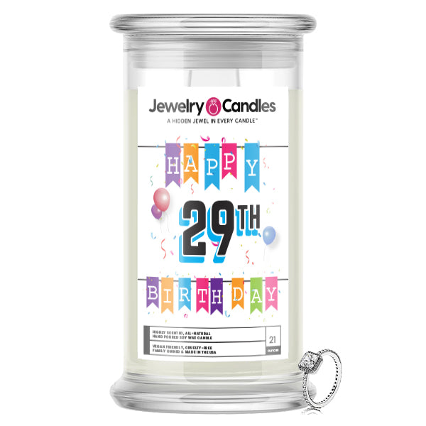 Happy 29th Birthday Jewelry Candle