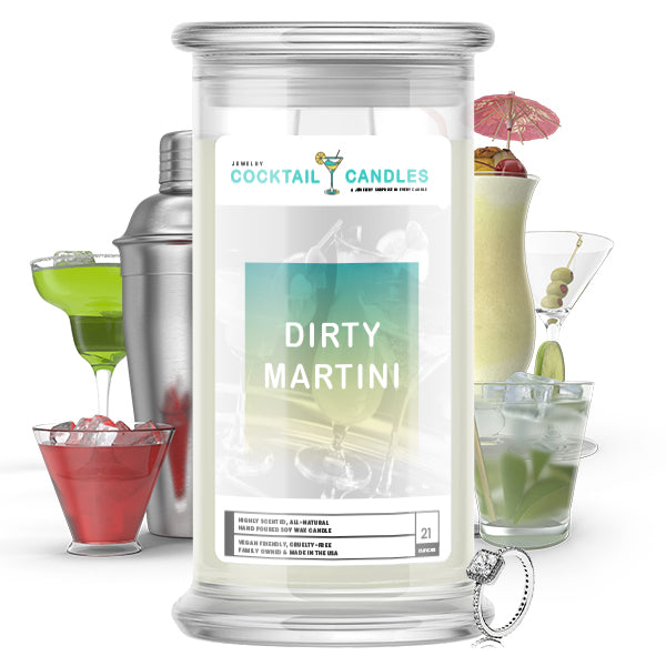 Dirty Martini Cocktail Jewelry Candle