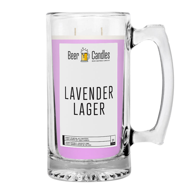 Lavender Lager Beer Candle