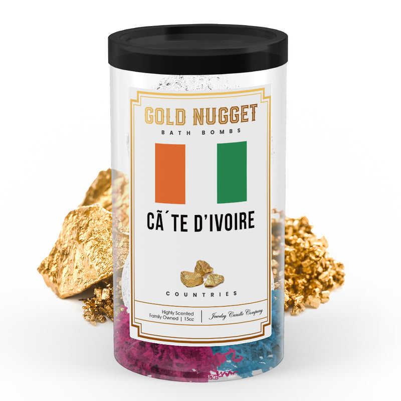 CA TE D'ivoire Countries Gold Nugget Bath Bombs