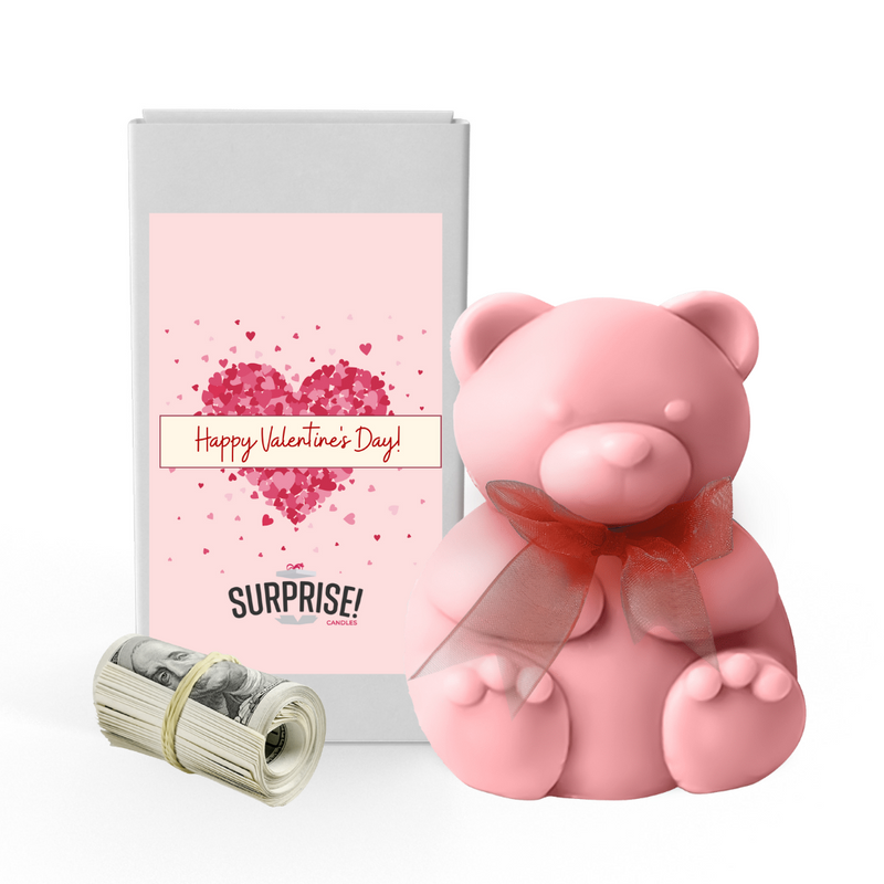 Happy Valentine's Day Valentines Day Surprise Cash Money Bear Wax Melts