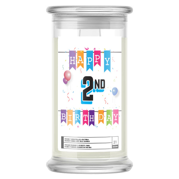 Happy 2nd Birthday Candle