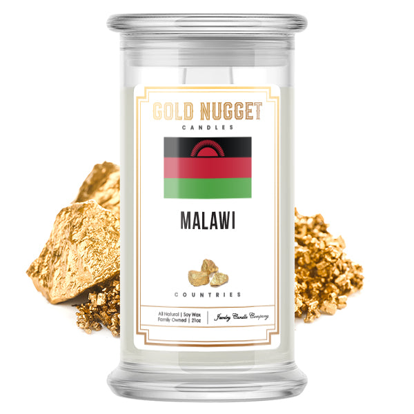 Malawi Countries Gold Nugget Candles