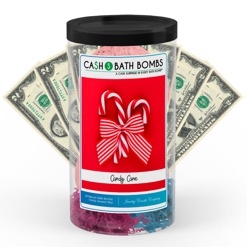 Candy Cane Cash Bath Bombs