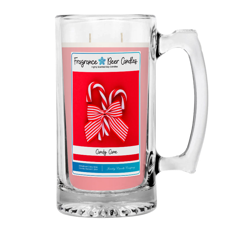 Candy Cane Fragrance Beer Candle