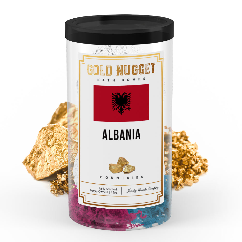 Albania Countries Gold Nugget Bath Bombs