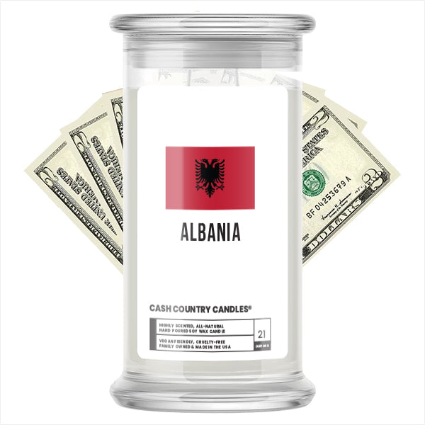 albania country flag candles