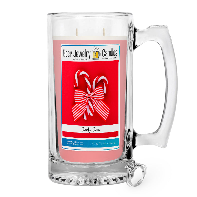 Candy Cane Jewelry Beer Candle