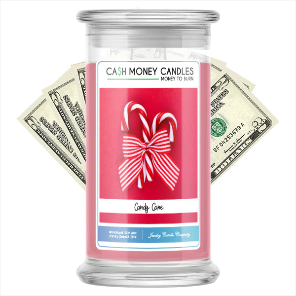 Candy Cane Cash Money Candle