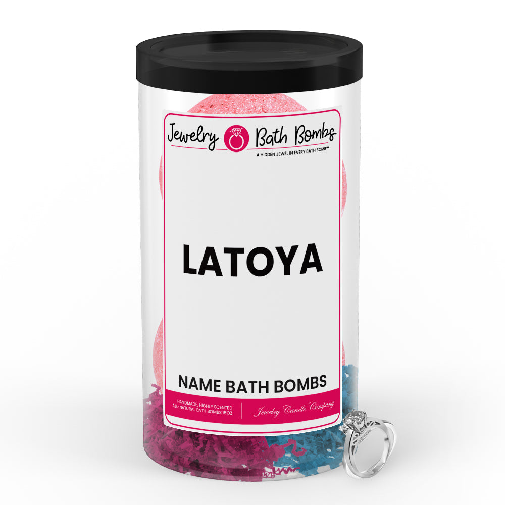 LATOYA Name Jewelry Bath Bomb Tube