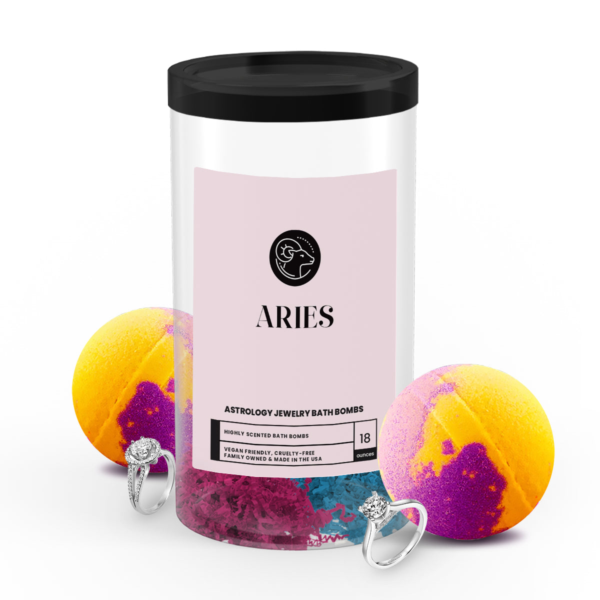Aries Astrology Jewelry Bath Bombs