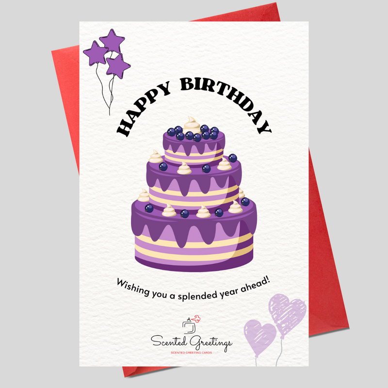 Happy Birthday Wishing You a Splendid Year ahead! | Scented Greetings Cards