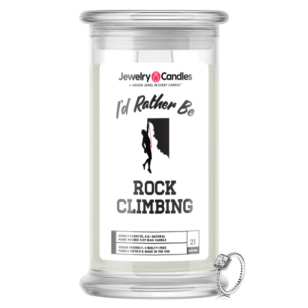 I'd rather be Rock Climbing Jewelry Candles