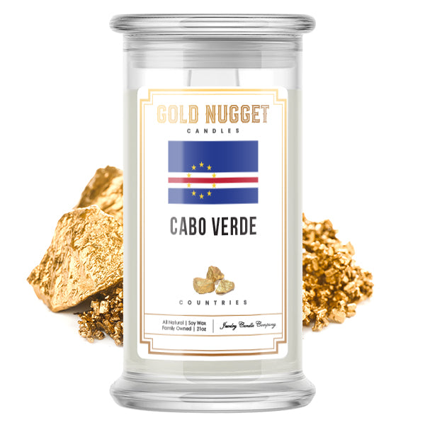 Cabo Verde Countries Gold Nugget Candles