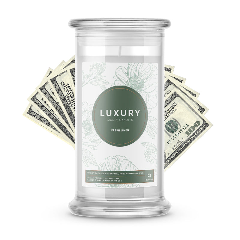 Fresh Linen Luxury Money Candles