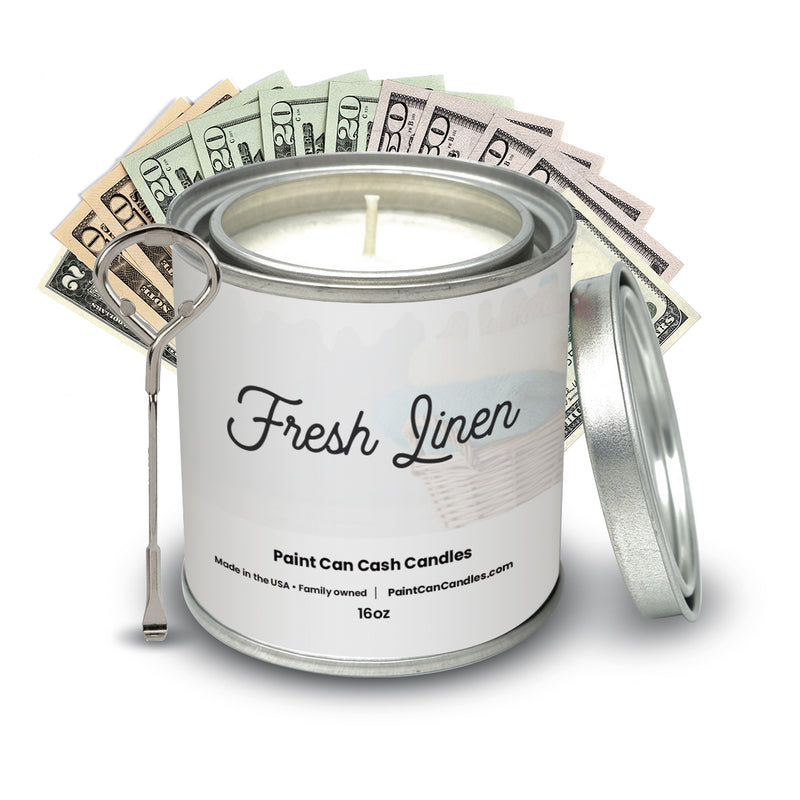 Fresh Linen - Paint Can Cash Candles