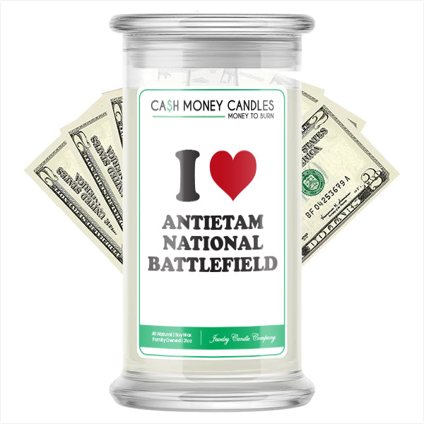 I Love ANTIETAM NATIONAL BATTLEFIELD Landmark Cash Candles