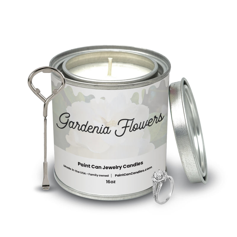 Gardenia Flowers - Paint Can Jewelry Candles