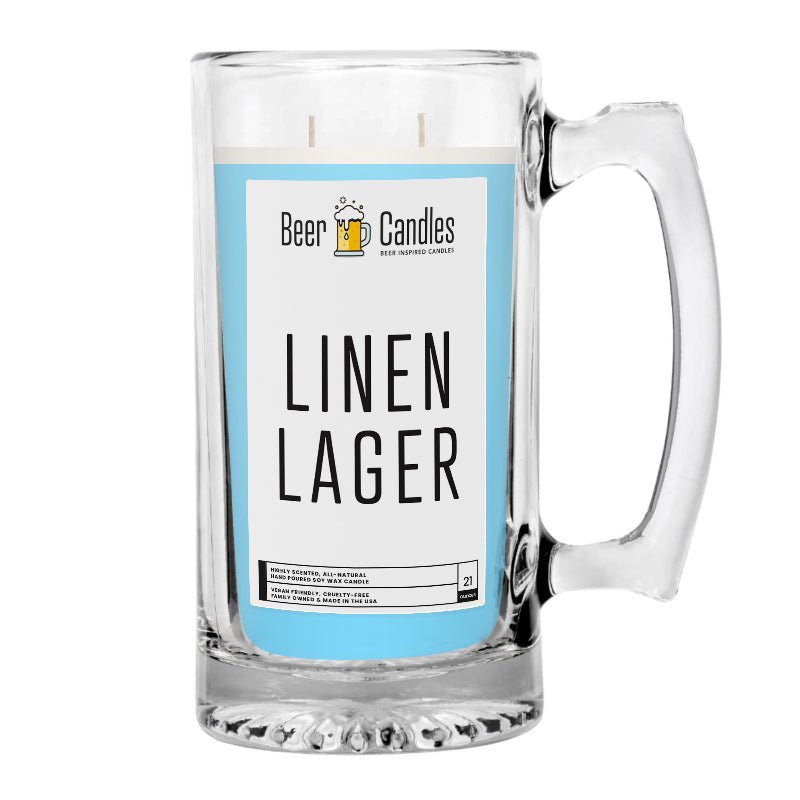 Linen Lager Beer Candle