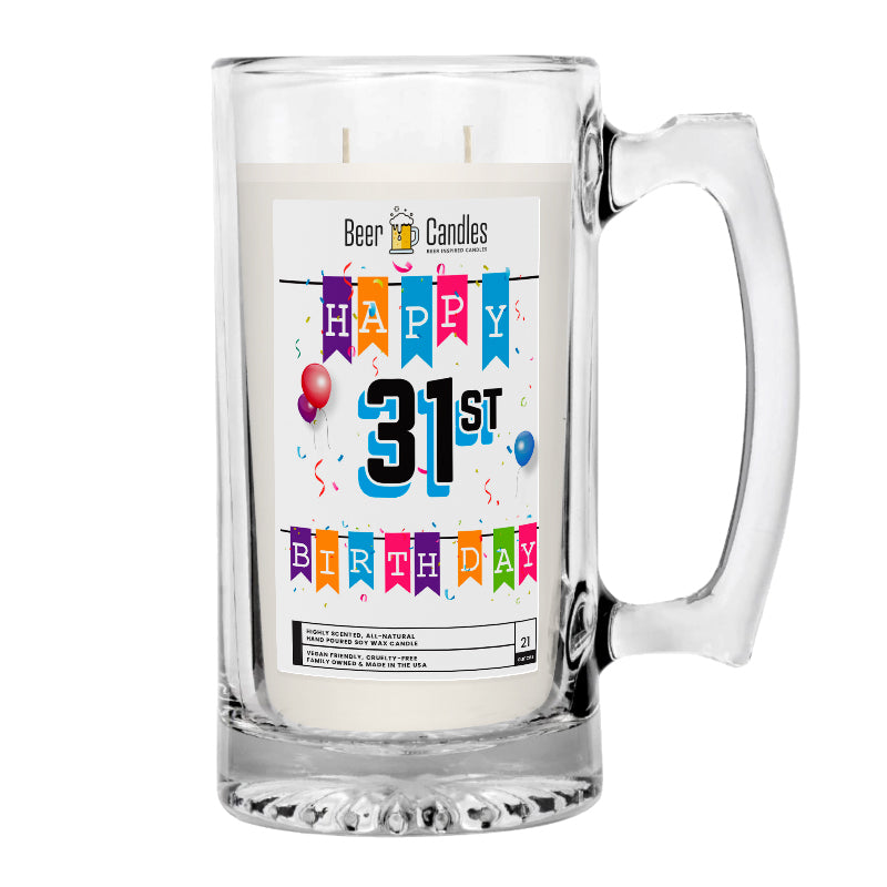 Happy 31st Birthday Beer Candle