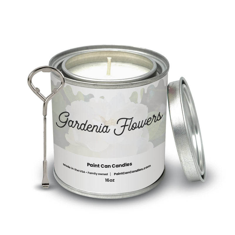 Gardenia Flowers - Paint Can Candles