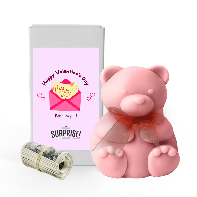 Happy Valentine's day - February 14 | Valentines Day Surprise Cash Money Bear Wax Melts