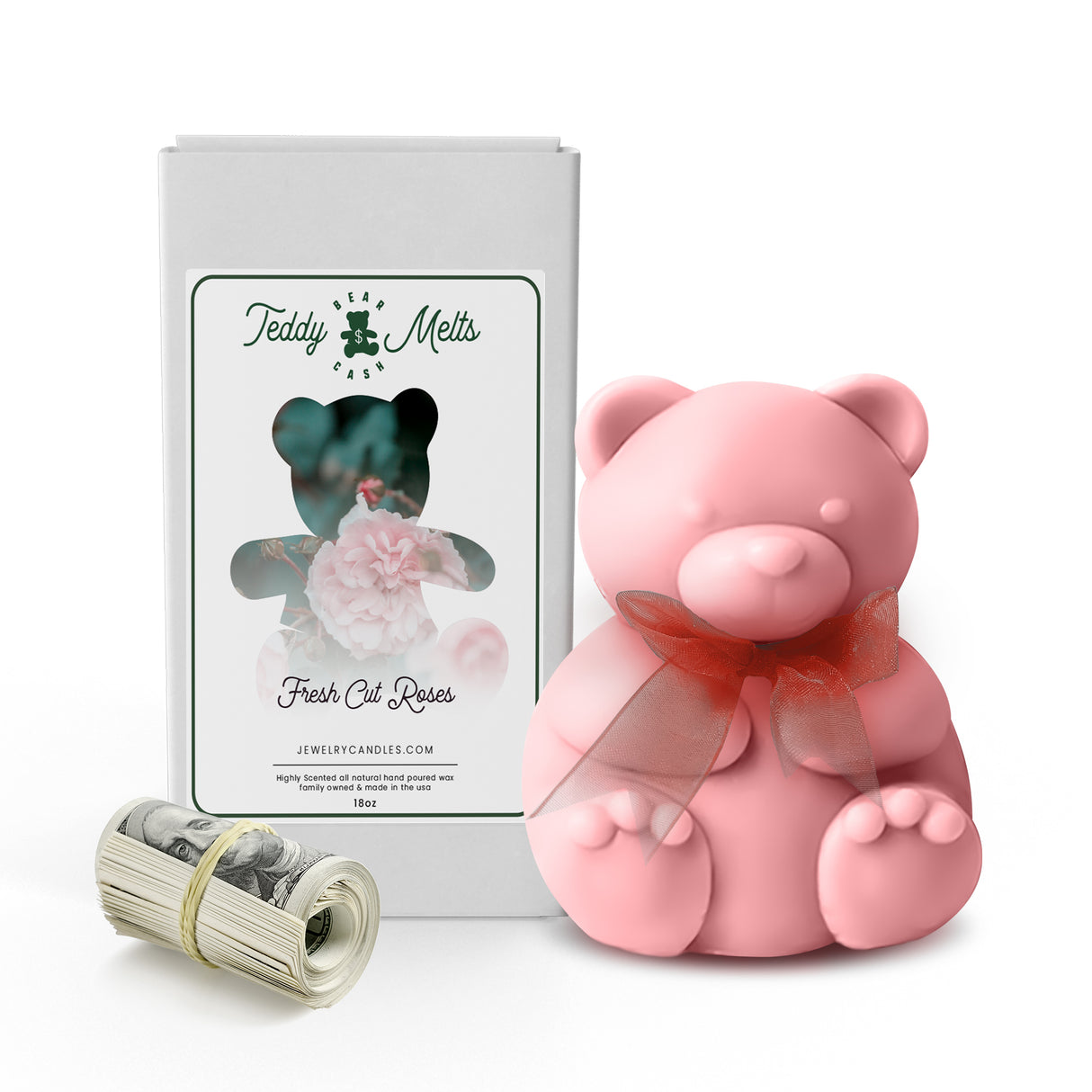 Fresh Cut Roses Cash Money GIANT Teddy Bear Wax Melts