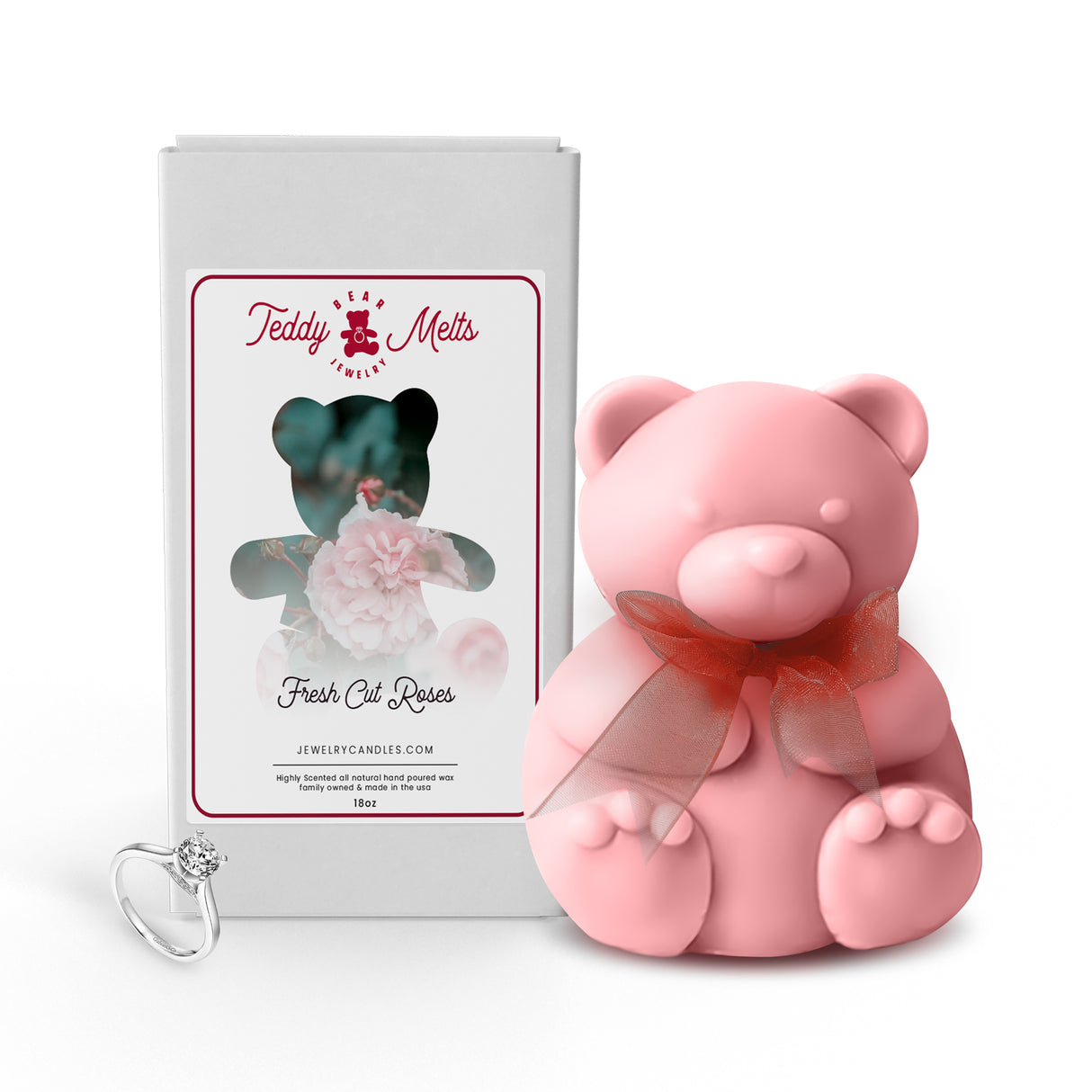 Fresh Cut Roses GIANT Teddy Bear Jewelry Wax Melts
