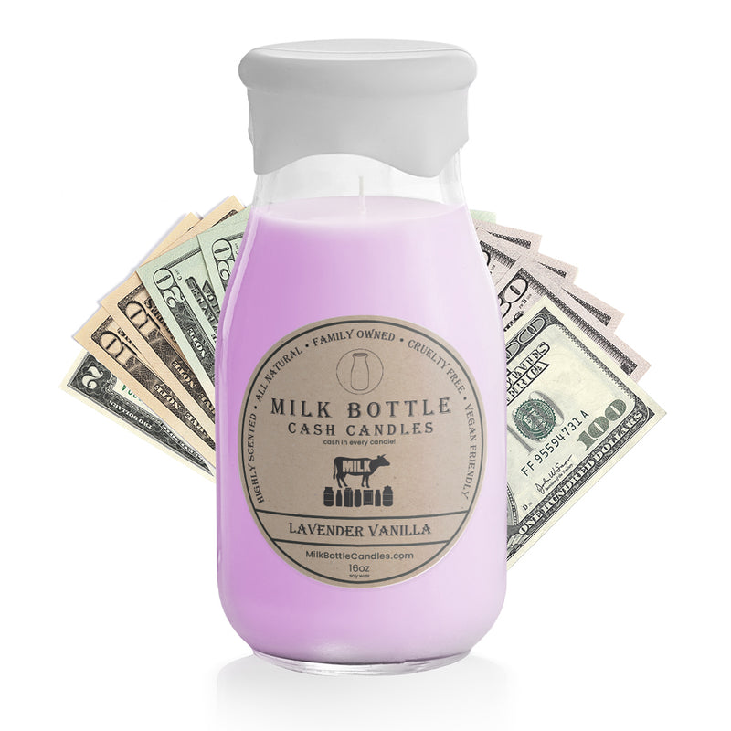 Lavender Vanilla - Milk Bottle Cash Candles
