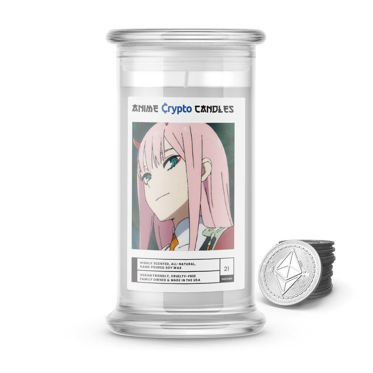 Zero Two (ゼロツー) - Crypto Anime Candles