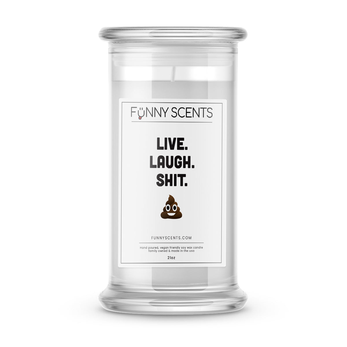 Live. Laugh. Shit. Funny Candles