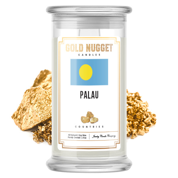Palau Countries Gold Nugget Candles