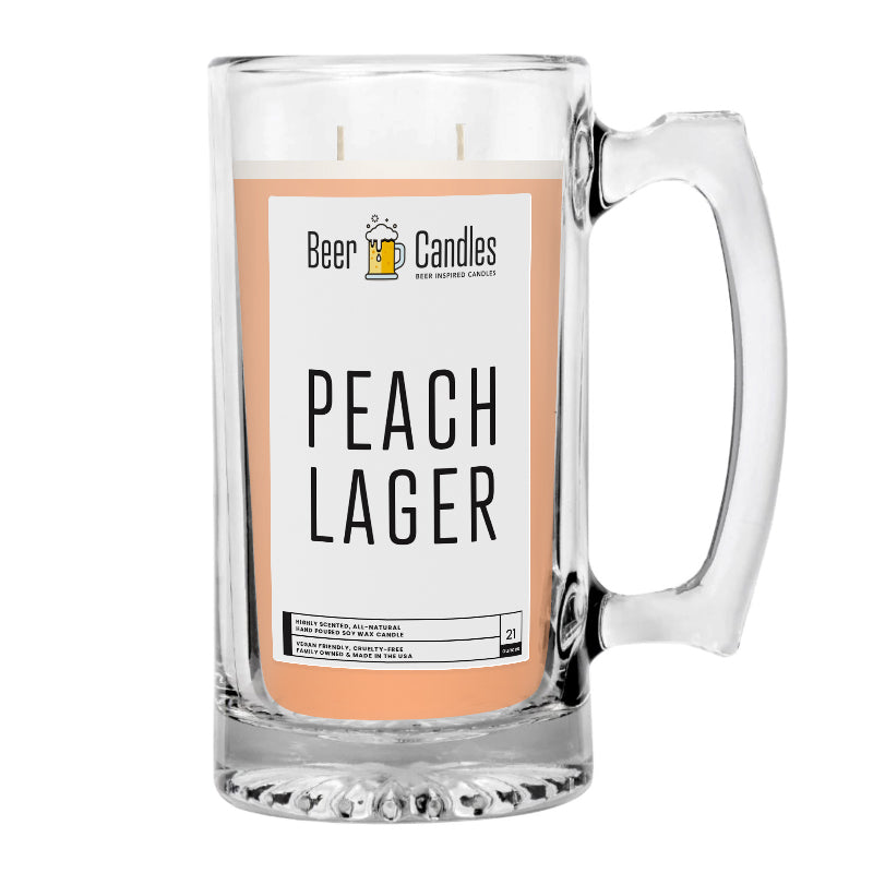 Peach Larger Beer Candle