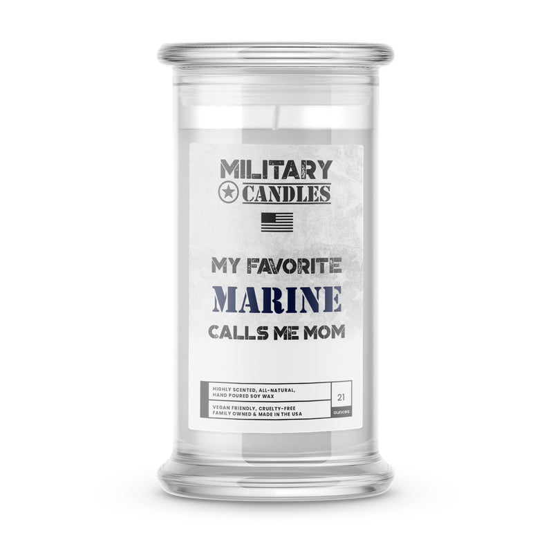 My Favorite MARINE Calls me Mom | Military Candles