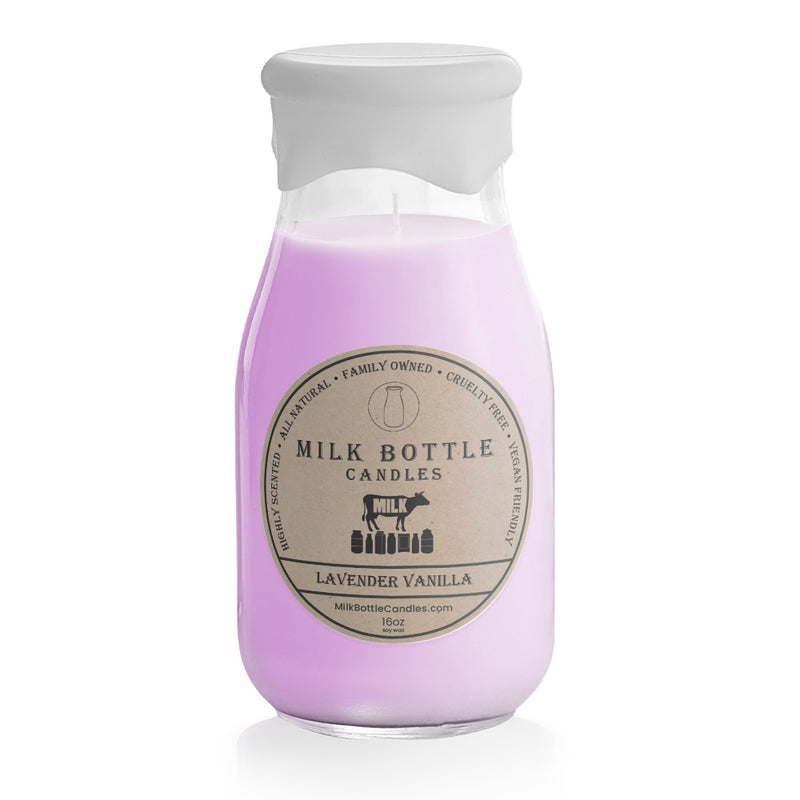 Lavender Vanilla - Milk Bottle Candles