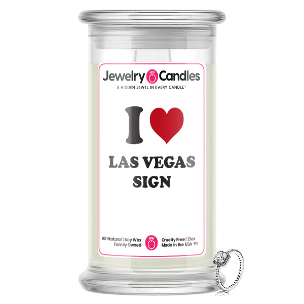 I  Love LAS VEGAS SIGN Landmark Jewelry Candles