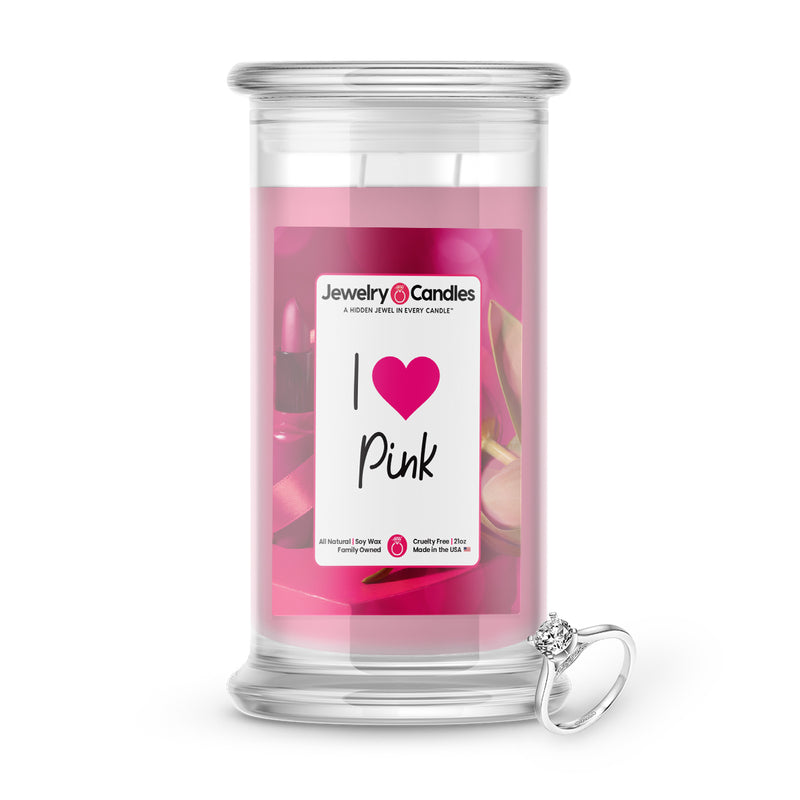 I Love Pink Jewelry Candle