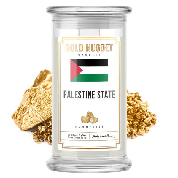 Palestine State Countries Gold Nugget Candles
