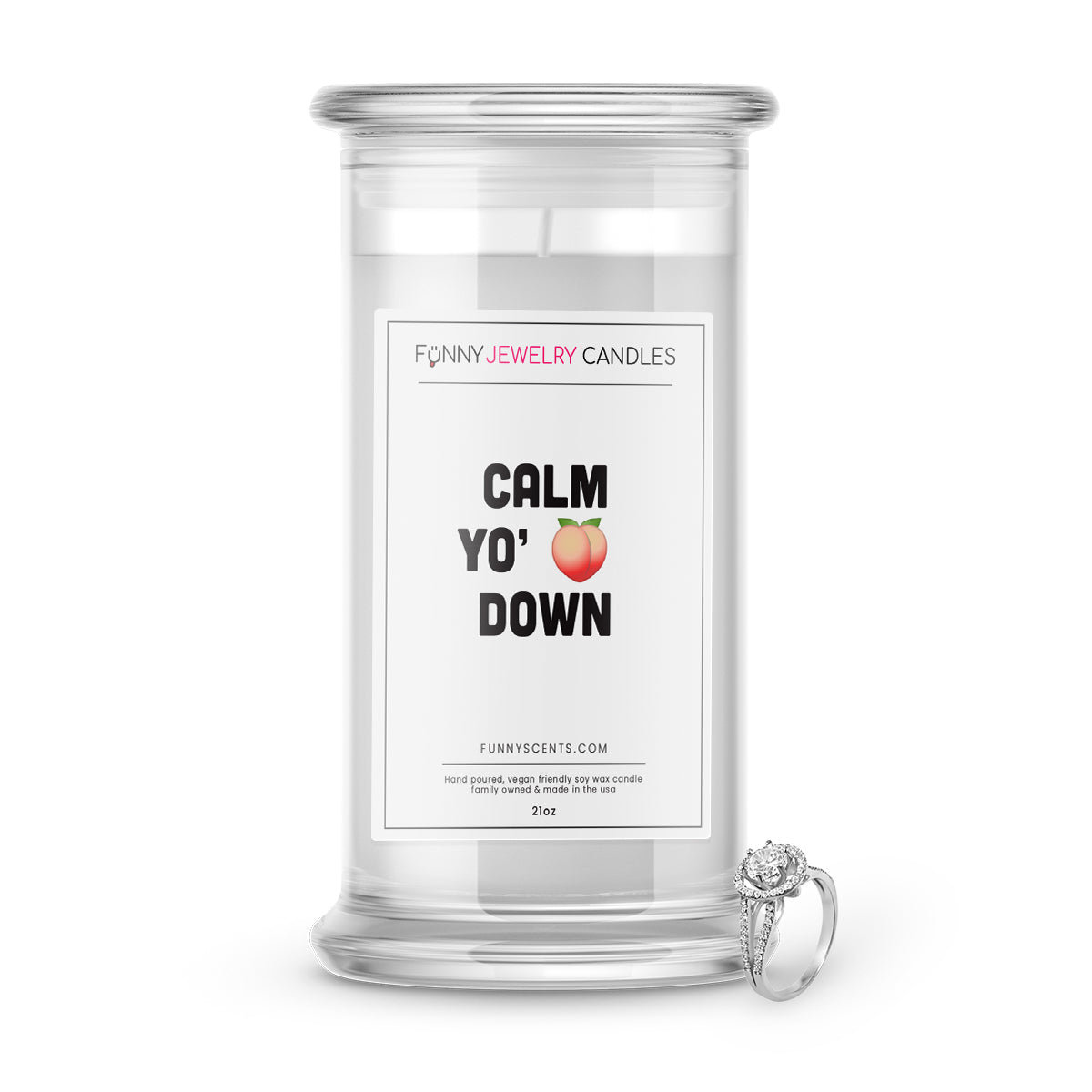 Calm Yo' Butt Down Jewelry Funny Candles